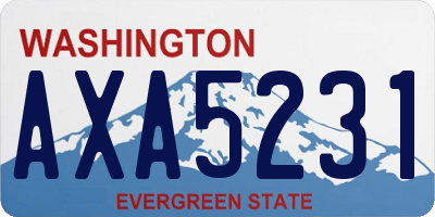 WA license plate AXA5231