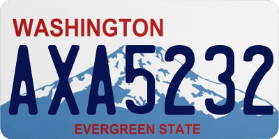 WA license plate AXA5232