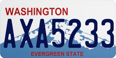 WA license plate AXA5233