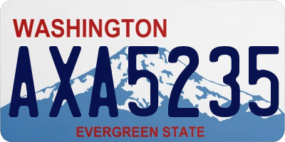 WA license plate AXA5235