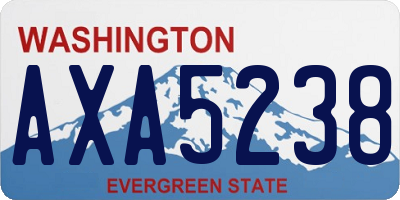 WA license plate AXA5238