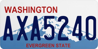 WA license plate AXA5240
