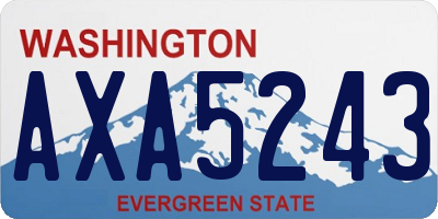 WA license plate AXA5243