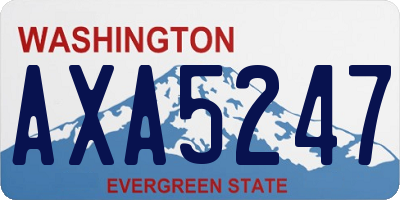 WA license plate AXA5247