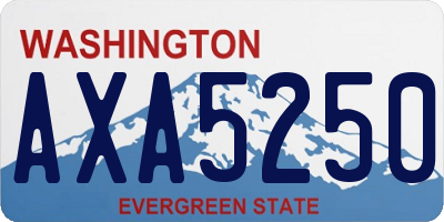 WA license plate AXA5250