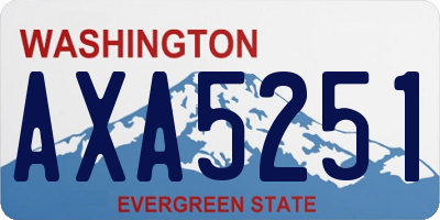 WA license plate AXA5251