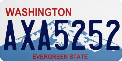 WA license plate AXA5252