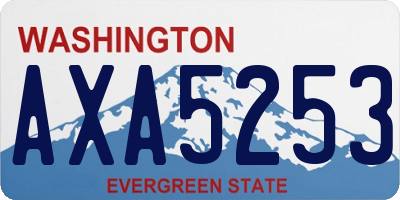 WA license plate AXA5253