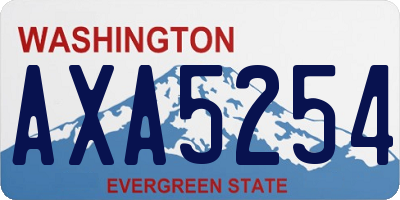WA license plate AXA5254