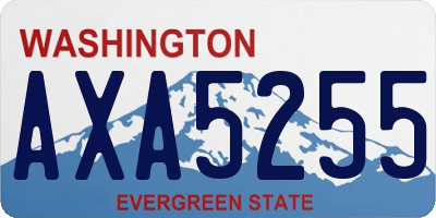 WA license plate AXA5255