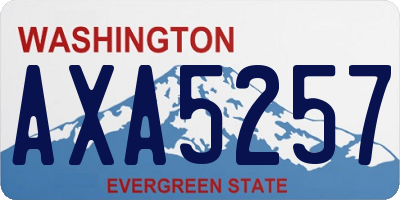 WA license plate AXA5257