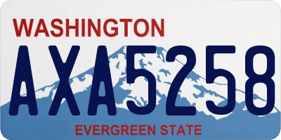 WA license plate AXA5258