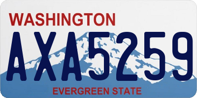WA license plate AXA5259