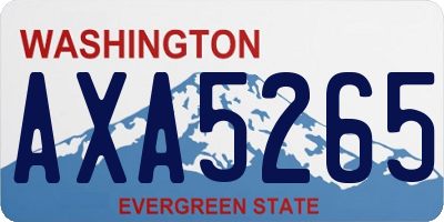 WA license plate AXA5265