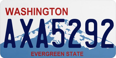 WA license plate AXA5292