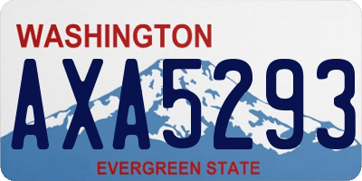 WA license plate AXA5293