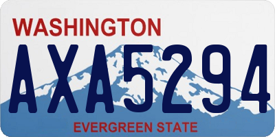 WA license plate AXA5294