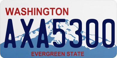 WA license plate AXA5300