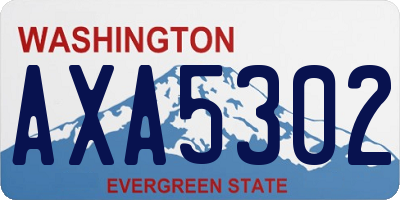 WA license plate AXA5302