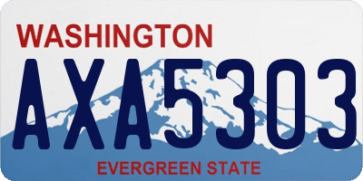 WA license plate AXA5303