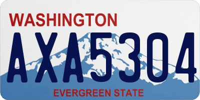 WA license plate AXA5304