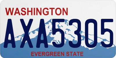WA license plate AXA5305