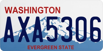 WA license plate AXA5306