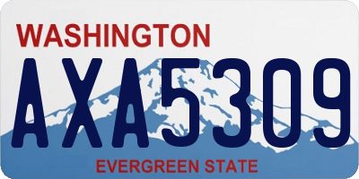 WA license plate AXA5309