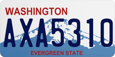 WA license plate AXA5310