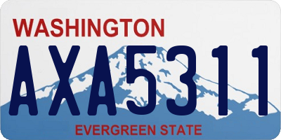 WA license plate AXA5311