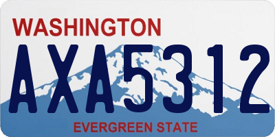 WA license plate AXA5312