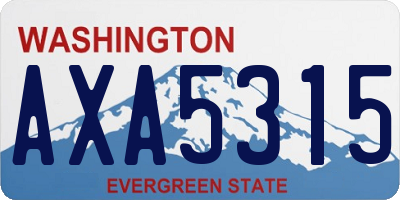 WA license plate AXA5315