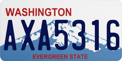 WA license plate AXA5316