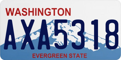 WA license plate AXA5318