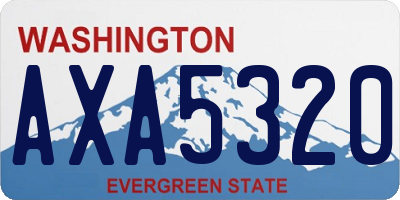 WA license plate AXA5320