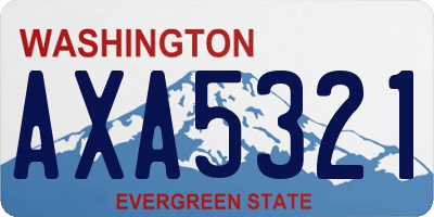 WA license plate AXA5321
