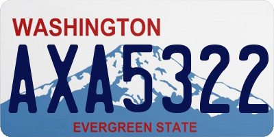 WA license plate AXA5322