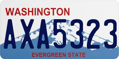 WA license plate AXA5323
