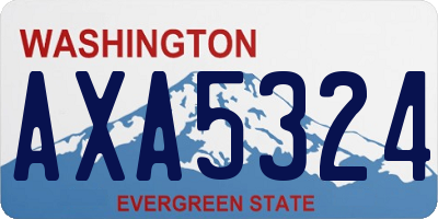WA license plate AXA5324