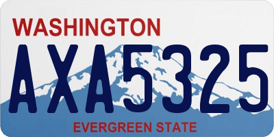 WA license plate AXA5325