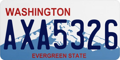 WA license plate AXA5326