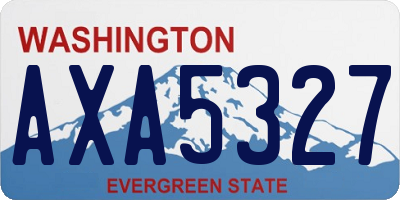 WA license plate AXA5327