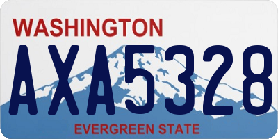 WA license plate AXA5328