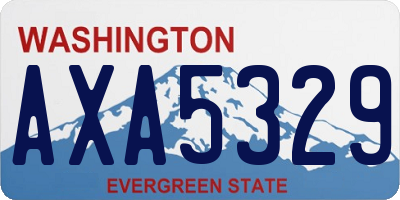 WA license plate AXA5329