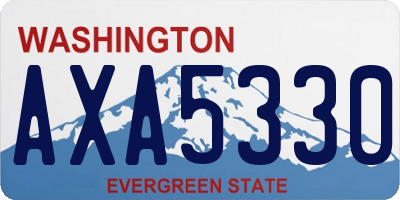 WA license plate AXA5330