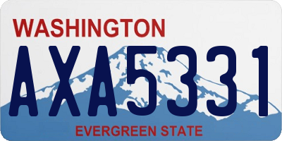 WA license plate AXA5331