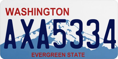 WA license plate AXA5334
