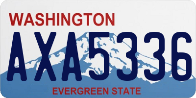 WA license plate AXA5336