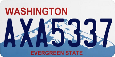 WA license plate AXA5337