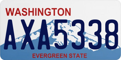 WA license plate AXA5338